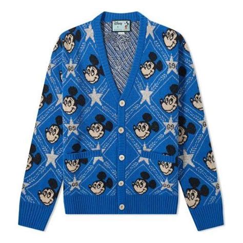 blue mickey gucci sweater|Gucci X Disney Mickey Jacquard Cardigan In Blue .